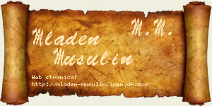 Mladen Musulin vizit kartica